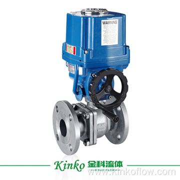 CF8 1/2"-6" Stainless steel electric flange ball valve